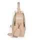 White-beige lacquered handbag with handle Grosso JCS0013whitebeige